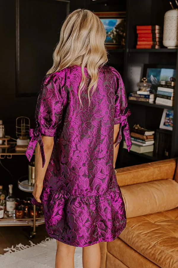 Rooftop Skyline Floral Jacquard Mini Dress sold by Impressions product image thumbnail 4