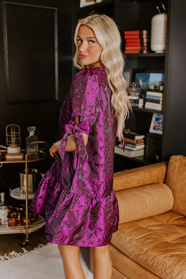 Rooftop Skyline Floral Jacquard Mini Dress sold by Impressions product image thumbnail 3