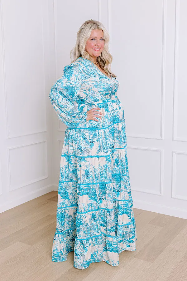 Chateau Chic Tiered Maxi Dress in Sky Blue Curves sold by Impressions product image thumbnail 3