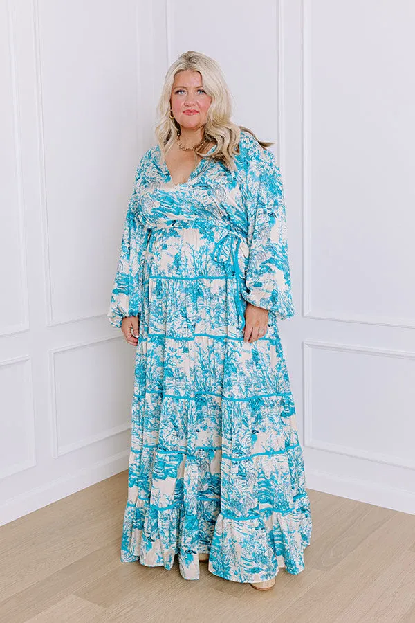 Chateau Chic Tiered Maxi Dress in Sky Blue Curves sold by Impressions product image thumbnail 4