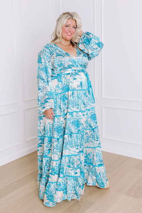 Chateau Chic Tiered Maxi Dress in Sky Blue Curves sold by Impressions product image thumbnail 2
