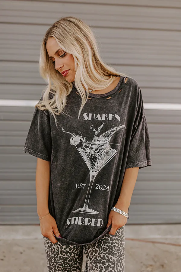 Shaken And Stirred Distressed Martini Graphic Tee sold by Impressions