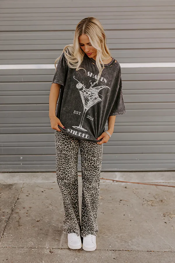 Shaken And Stirred Distressed Martini Graphic Tee sold by Impressions product image thumbnail 3