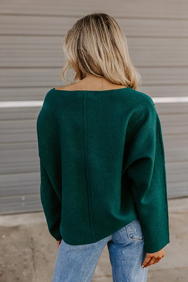 Cafe Social Knit Sweater Top in Hunter Green sold by Impressions product image thumbnail 4