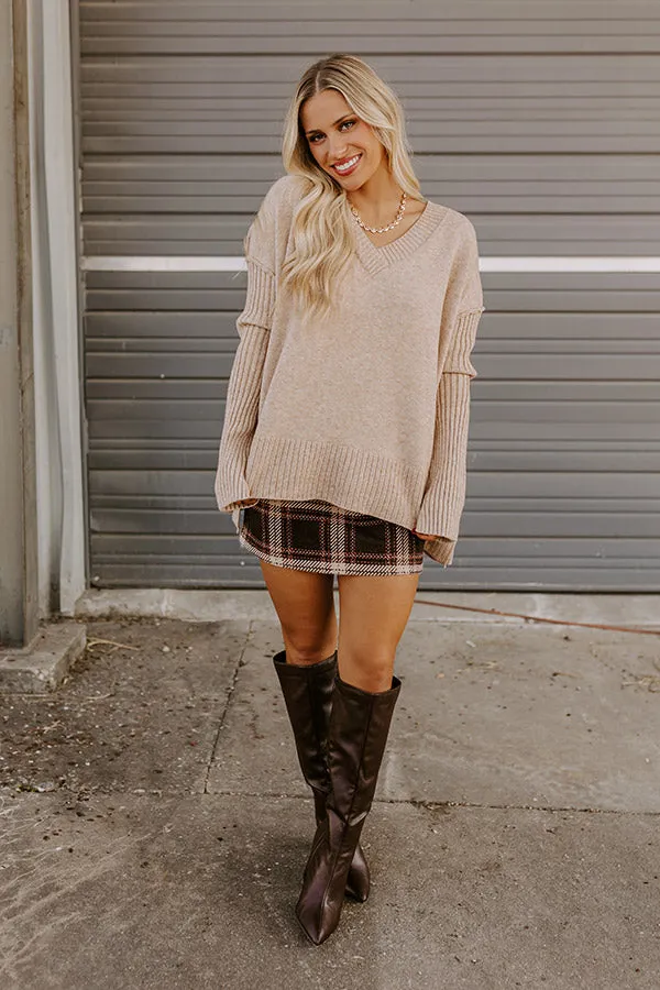 Falling Leaves Knit Sweater in Iced Latte sold by Impressions product image thumbnail 5