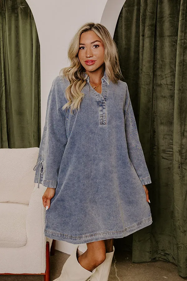 Casual Cue Denim Mini Dress sold by Impressions product image thumbnail 3