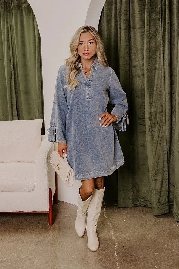 Casual Cue Denim Mini Dress sold by Impressions