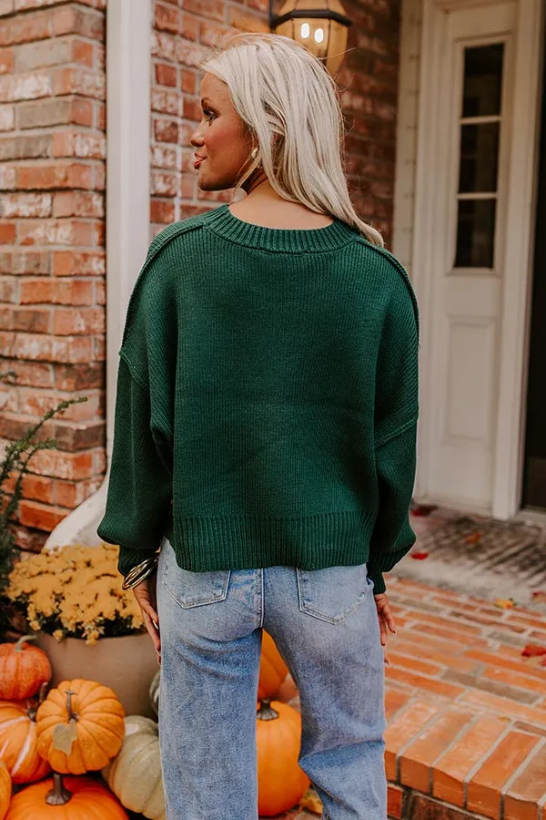 Harvest Wishes Ribbed Sweater in Hunter Green sold by Impressions product image thumbnail 4