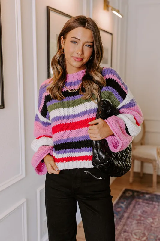 Sincerely Snuggly Stripe Knit Sweater sold by Impressions