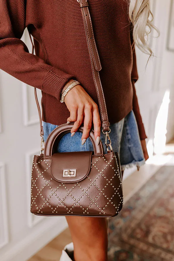 Couture Classic Faux Leather Purse in Chocolate sold by Impressions