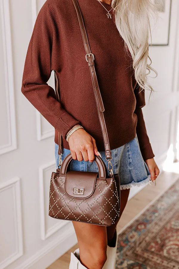 Couture Classic Faux Leather Purse in Chocolate sold by Impressions product image thumbnail 2