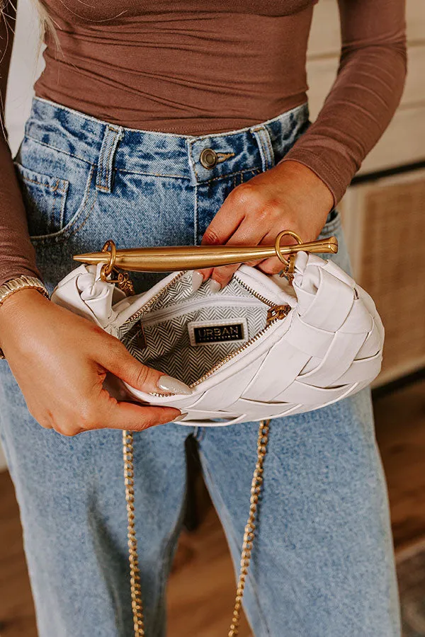 Easy To Style Faux Leather Woven Purse in Ivory sold by Impressions product image thumbnail 2