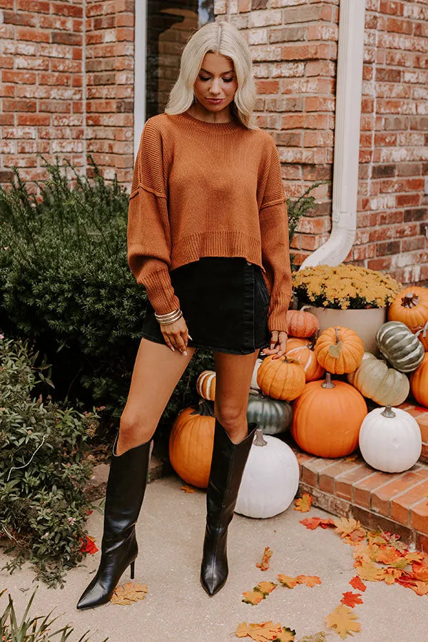 Harvest Wishes Ribbed Sweater in Cinnamon sold by Impressions product image thumbnail 5