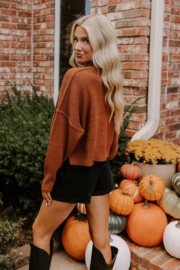 Harvest Wishes Ribbed Sweater in Cinnamon sold by Impressions product image thumbnail 3