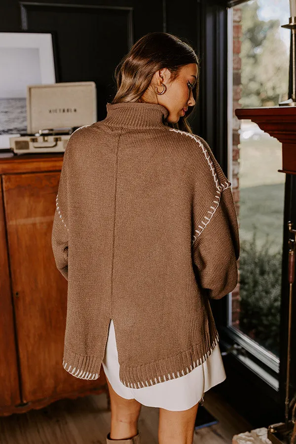 Cuddle Season Knit Sweater in Mocha sold by Impressions product image thumbnail 2