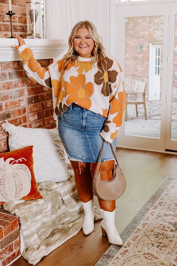 Falling For You Knit Floral Sweater Curves sold by Impressions product image thumbnail 2