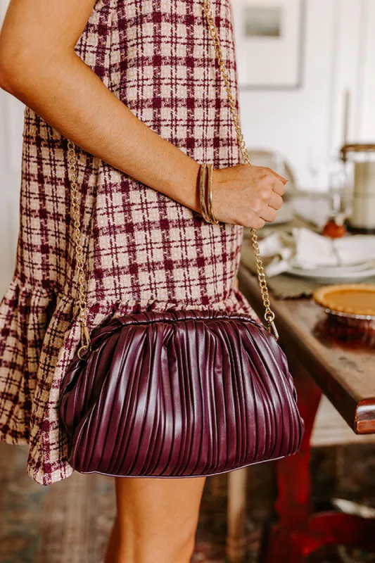 Chic Mindset Faux Leather Purse in Windsor Wine sold by Impressions