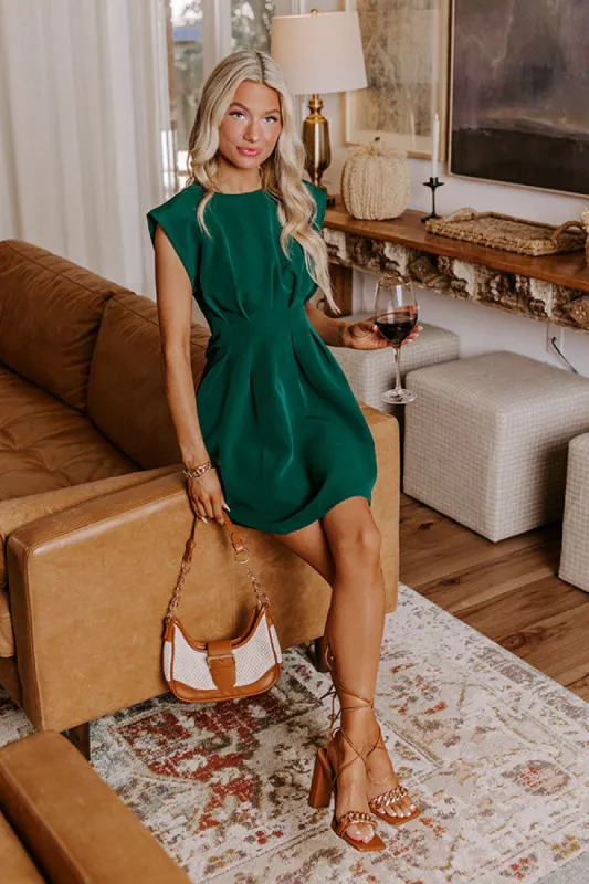 Exclusive Party Mini Dress in Hunter Green sold by Impressions