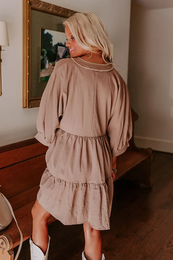 Dreamy Moment Mini Dress in Mocha sold by Impressions product image thumbnail 4