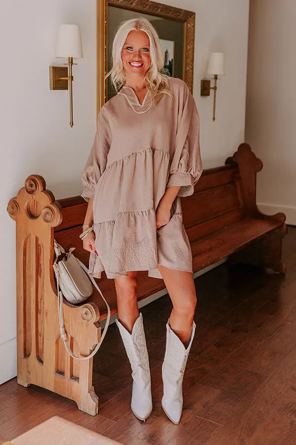 Dreamy Moment Mini Dress in Mocha sold by Impressions product image thumbnail 2