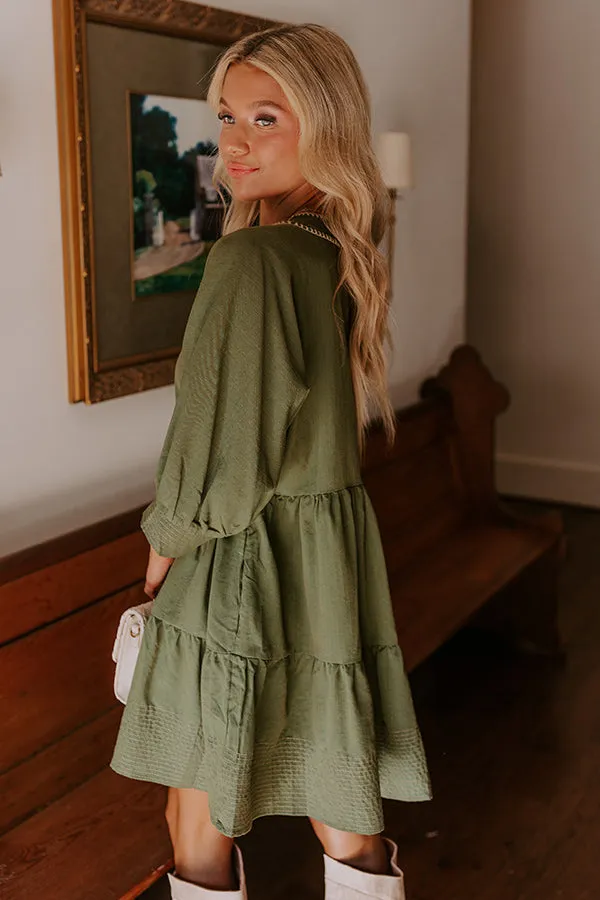 Dreamy Moment Mini Dress in Olive sold by Impressions product image thumbnail 4