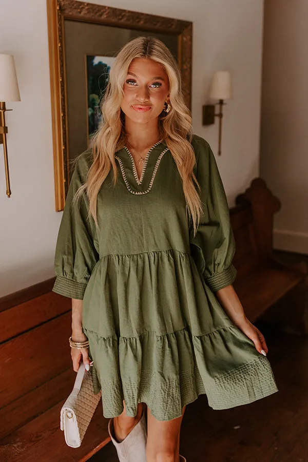 Dreamy Moment Mini Dress in Olive sold by Impressions product image thumbnail 2