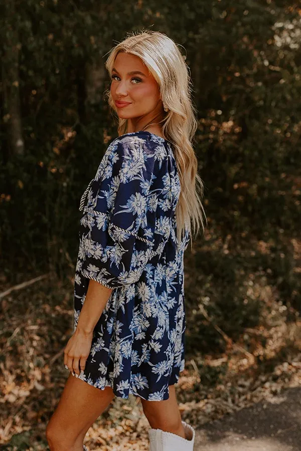 Vino On The Veranda Floral Romper in Navy sold by Impressions product image thumbnail 5
