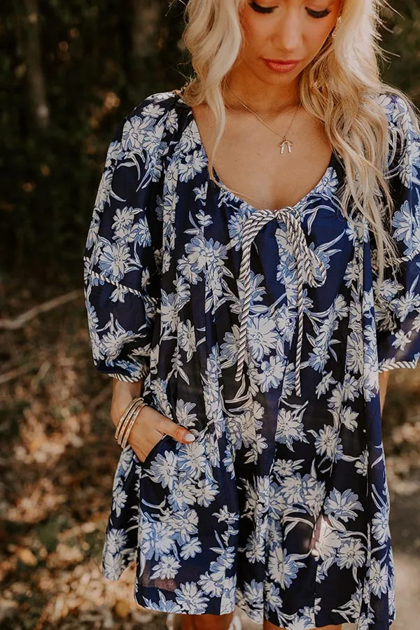 Vino On The Veranda Floral Romper in Navy sold by Impressions product image thumbnail 2