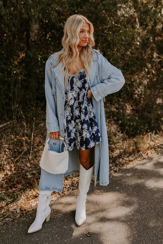 Vino On The Veranda Floral Romper in Navy sold by Impressions