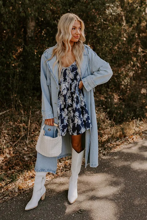 Vino On The Veranda Floral Romper in Navy sold by Impressions