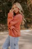Cozy A La Mode Knit Sweater in Rust sold by Impressions