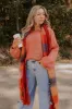 Cozy A La Mode Knit Sweater in Rust sold by Impressions