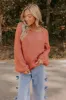 Cozy A La Mode Knit Sweater in Rust sold by Impressions