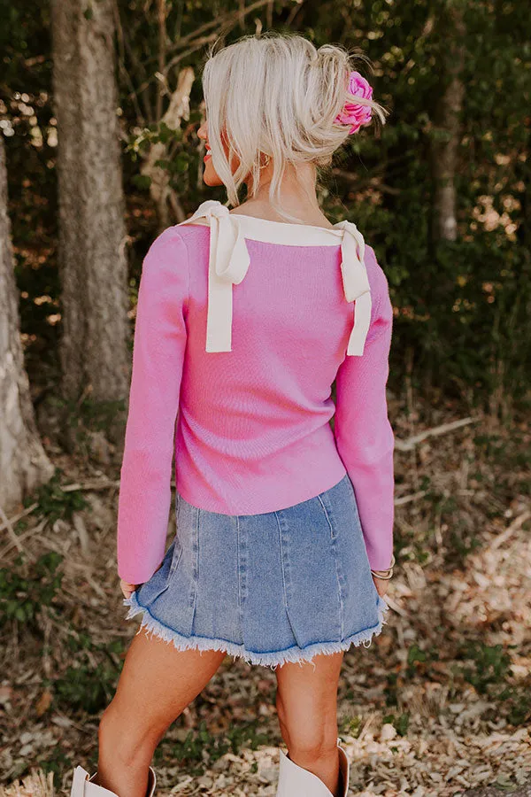 Small Town Bistro Knit Top in Pink sold by Impressions product image thumbnail 5