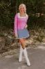 Small Town Bistro Knit Top in Pink sold by Impressions