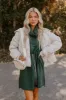 Coffee Shop Cutie Drawstring Mini Dress in Hunter Green sold by Impressions