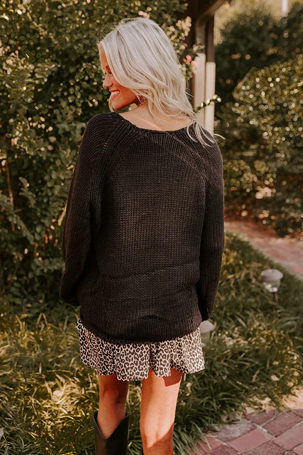 Cozy A La Mode Knit Sweater in Black sold by Impressions product image thumbnail 4