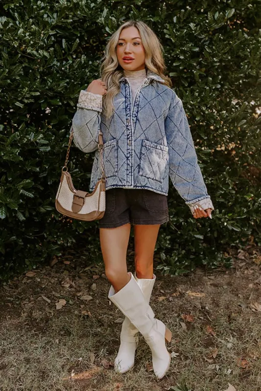 Woodland Walks Denim Quilted Jacket sold by Impressions