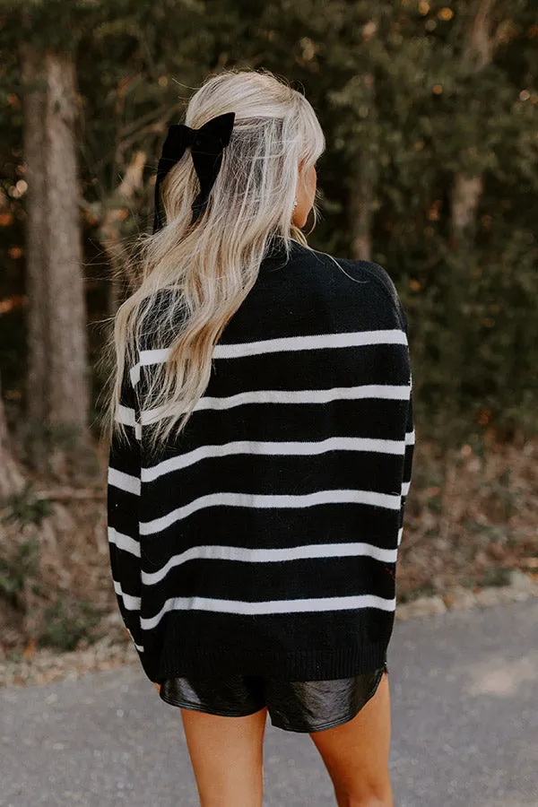 Cue The Chic Stripe Sweater in Black sold by Impressions product image thumbnail 4