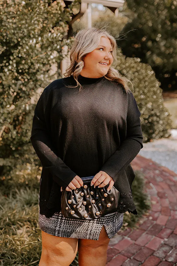 Kind Glance Eyelet Sweater in Black Curves sold by Impressions product image thumbnail 2