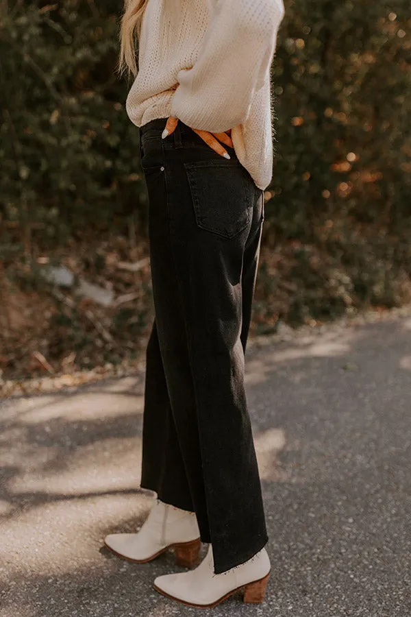 JUST USA Natalia High Waist Wide Leg Jean in Black sold by Impressions product image thumbnail 5