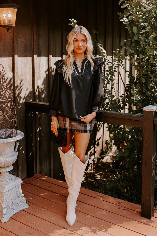 Chic Moment Ruffle Top in Black sold by Impressions product image thumbnail 3