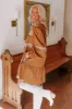 Thankful Moment Embroidered Mini Dress in Brown sold by Impressions