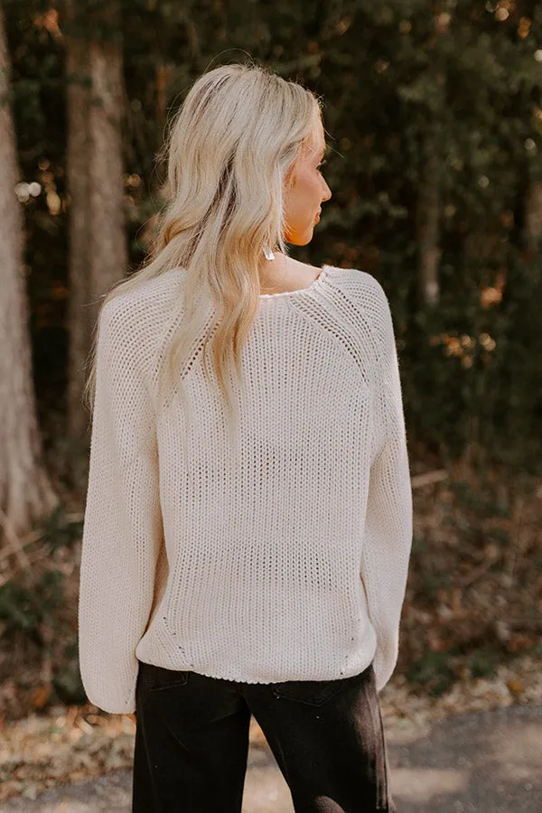 Cozy A La Mode Knit Sweater in Cream sold by Impressions product image thumbnail 5