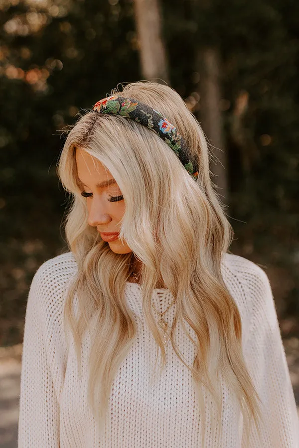 For The Love Of Floral Headband in Black sold by Impressions