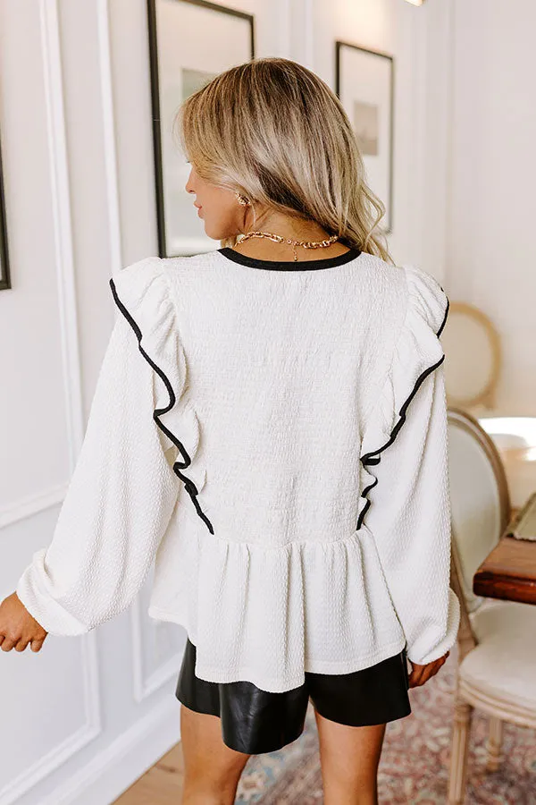 Exclusive Party Ruffle Top in Ivory sold by Impressions product image thumbnail 3