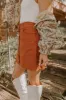 The Sienna High Waist Corduroy Mini Skirt in Rust sold by Impressions