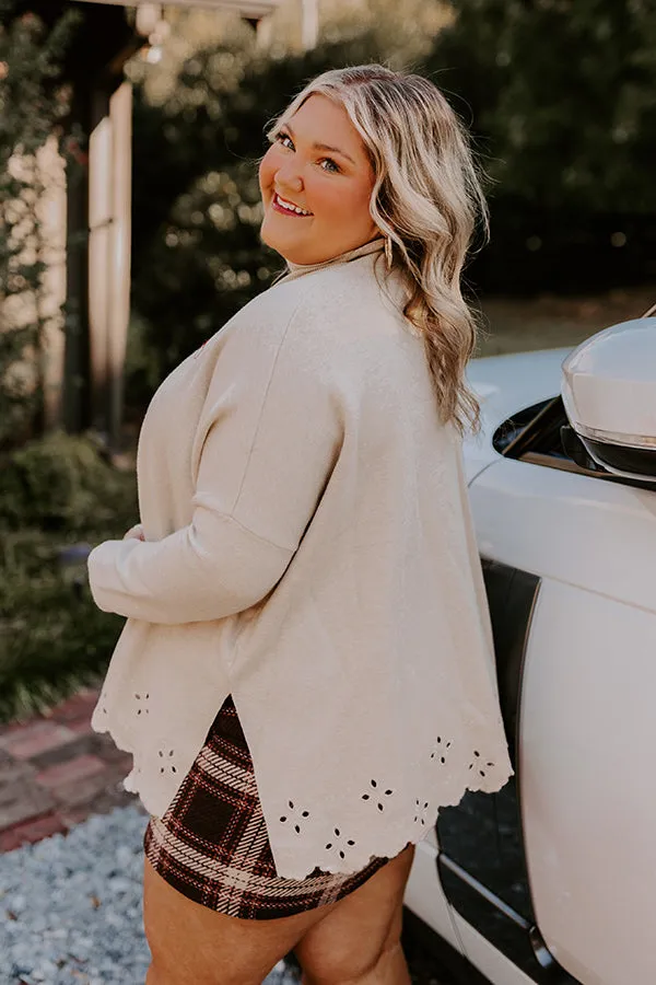 Kind Glance Eyelet Sweater in Oatmeal Curves sold by Impressions product image thumbnail 4