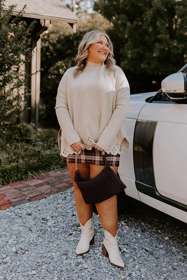 Kind Glance Eyelet Sweater in Oatmeal Curves sold by Impressions product image thumbnail 3