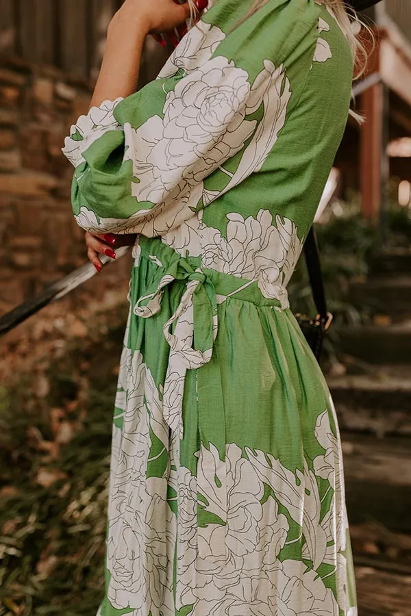 Bistro Bound Floral Midi in Green sold by Impressions product image thumbnail 3